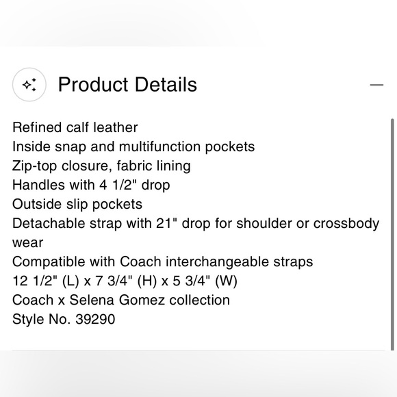 Coach Selena Gomez - Selena Bond Bag - Picture 13 of 13